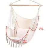 NNETM Nordic Style Cotton Hammock Chair Swing
