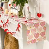 NNETM Golden Love Linen Table Runner