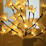 NNETM 1pc-20 LED White Willow Branch Lights