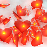 NNETM Romantic Red Love Heart Decorative String Lights(1.5M/4.92Ft)