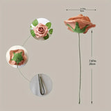 NNETM Exquisite 25-Piece Champagne Red Artificial Rose Flower Arrangement