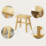 NNETM Handmade Bamboo Stool - DIY Home Small Stool with Traditional Style