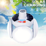 NNETM Solar Folding Light with Power Display - Portable USB Rechargeable LED Bulb