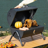 NNETM Portable Mini BBQ Grill - Foldable Outdoor Barbecue Stove