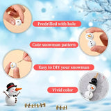 NNETM DIY Christmas Snowman Wooden Beads Kit - 100pcs