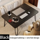 NNETM Foldable Wire Foot Study Desk - Black