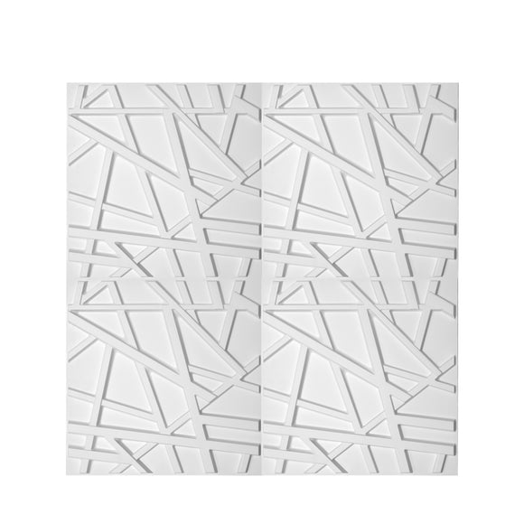 NNEIDS 12Pcs 3D PVC Wall Panels EcoFriendly Paintable Home Background Decor 50x50cm