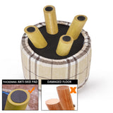 NNEDPE Luxury Chic Wooden Footstool Ottoman Fawn