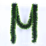 NNETM Snowflake Rattan Christmas Decoration Strip - 6.56ft Dark Green with White Edge