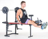 NNEDPE Powertrain Home Gym Workout Bench Press with 45kg Weights