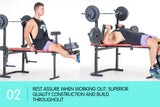 NNEDPE Powertrain Home Gym Workout Bench Press with 45kg Weights