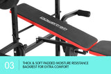 NNEDPE Powertrain Home Gym Workout Bench Press with 45kg Weights