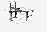 NNEDPE Powertrain Home Gym Workout Bench Press with 45kg Weights