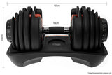 NNEDPE 1x 40kg Powertrain Adjustable Dumbbell