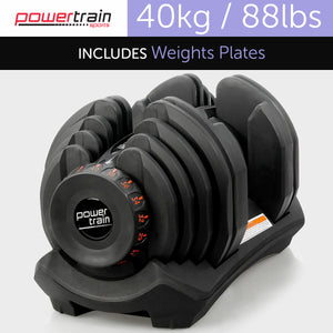 NNEDPE 1x 40kg Powertrain Adjustable Dumbbell