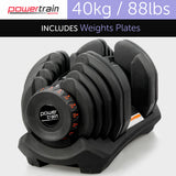NNEDPE 1x 40kg Powertrain Adjustable Dumbbell
