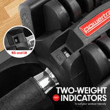 NNEDPE 2x 20kg Powertrain Gen2 Home Gym Adjustable Dumbbell