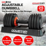 NNEDPE Powertrain GEN2 Pro Adjustable Dumbbell Weights- 25kg