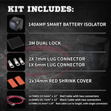 NNEDSZ Dual Battery Isolator 12V 140 Amp VSR Voltage Sensitive Relay 4WD Camper Camping