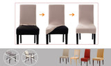 NNEDPE 6pcs Stretch Elastic Dining Room Washable Chair Cover Grey