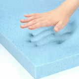 NNEIDS 5cm Thickness Cool Gel Memory Foam Mattress Topper Bamboo Fabric Queen