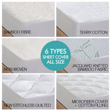 NNEIDS Terry Cotton Fully Fitted Waterproof Mattress Protector in Single Size
