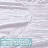 NNEIDS Terry Cotton Fully Fitted Waterproof Mattress Protector in Single Size