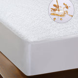 NNEIDS Terry Cotton Fully Fitted Waterproof Mattress Protector in Double Size