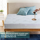 NNEIDS Fitted Waterproof Mattress Protector with Bamboo Fibre Cover Queen Size