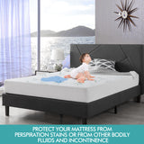 NNEIDS Fitted Waterproof Mattress Protector with Bamboo Fibre Cover Queen Size