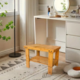 NNETM 1 pc Bamboo Gardening Work Bench - Sturdy, Natural Color