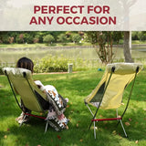 NNETM Portable Camping Chair - Lightweight Foldable Backpack Beach Chair