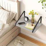 NNETM Rustic Wooden Wall Mounted Floating Shelf Set (2pcs)