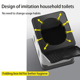 NNETM Portable Outdoor Toilet - Foldable and Movable (Grey)