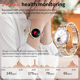 NNETM Golden Wireless Call Smart Watch for Women - Multi-Sports Modes & Voice Assistant