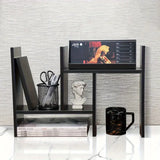NNETM Adjustable Wood Bookshelf: Classic Desk Organizer & Storage Rack