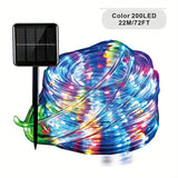 NNETM Outdoor Solar Rope Lights - 21.95m 200 LED String Lights with Remote