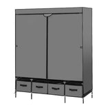 NNEIDS Portable Wardrobe 4 Drawers Large Storage Cabinet Organiser Shelf Rack