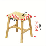 NNETM Handmade Bamboo Stool - DIY Home Small Stool with Traditional Style