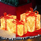 NNETM Sparkling Trio: Festive LED Christmas Gift Boxes Set