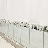NNETM Snow Flocked Christmas Garland: Winter Frosted Pine for Festive Decor