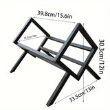 NNETM Metal Desktop Cubby Shelf - Black Finish