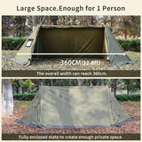 NNETM All-Season Hexagonal Camping Tent for 1-2 Persons - Army Green