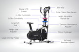 NNEDPE Powertrain 5-in-1 Elliptical Cross Trainer Bike with Dumbbell Sets