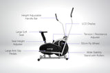 NNEDPE Powertrain 2-in-1 Elliptical Cross Trainer and Exercise Bike