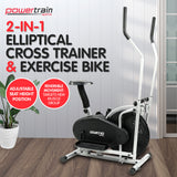 NNEDPE Powertrain 2-in-1 Elliptical Cross Trainer and Exercise Bike