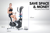 NNEDPE Powertrain 6-in-1 Elliptical Cross Trainer Bike with Weights and Twist Disc