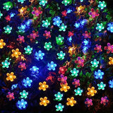 NNETM Decorative Solar Flower Lights - Illuminate Your Outdoor Space with 30 Fairy Cherry Flowers