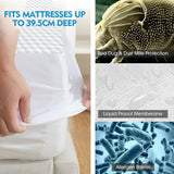 NNEIDS Mattress Protector Topper Polyester Cool Cover Waterproof King Single
