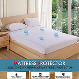 NNEIDS Mattress Protector Topper Polyester Cool Cover Waterproof King Single